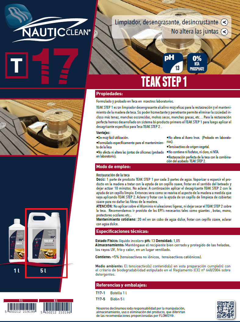 17 LIMPIADOR TECK 5L